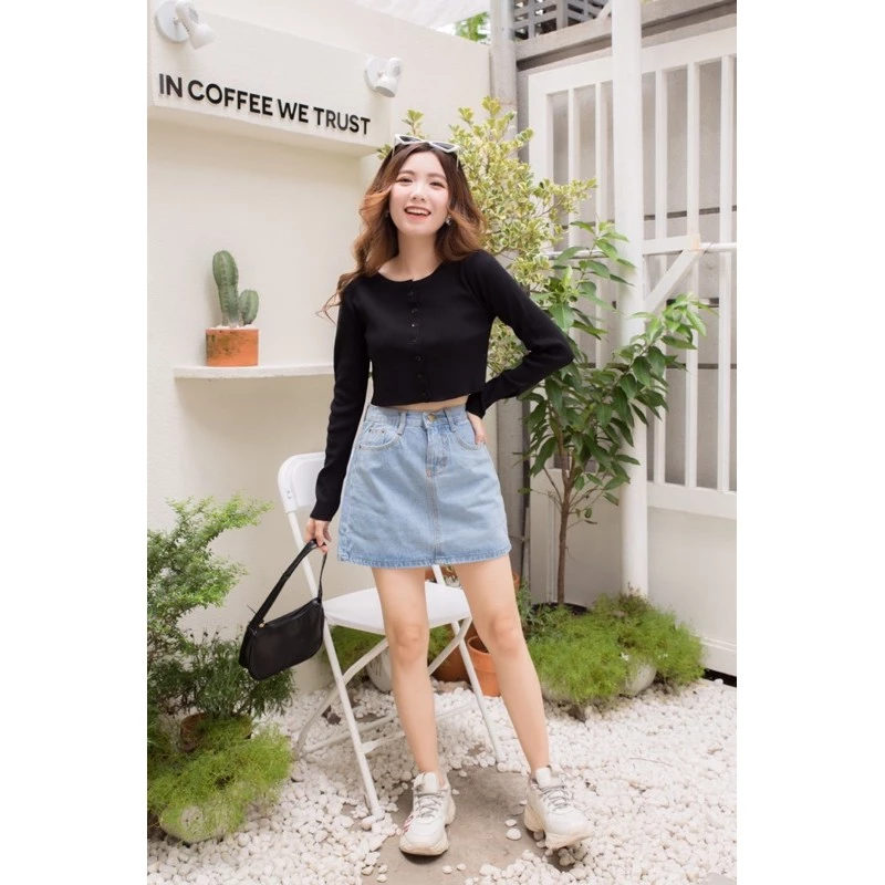 Áo Croptop Tay Dài Thun Tăm Cheapy 01 Cao Cấp Bền Đẹp 8 áo len croptop tay dài