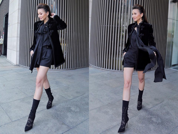 phối đồ đen all black sành điệu