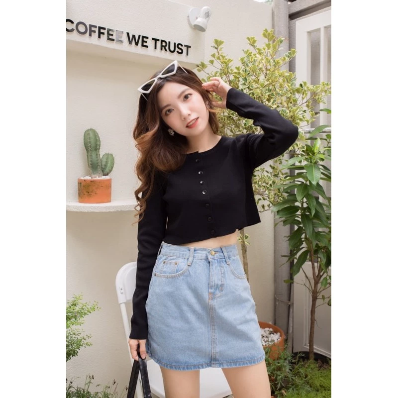 Áo Croptop Tay Dài Thun Tăm Cheapy 01 Cao Cấp Bền Đẹp 6 áo croptop tay dài