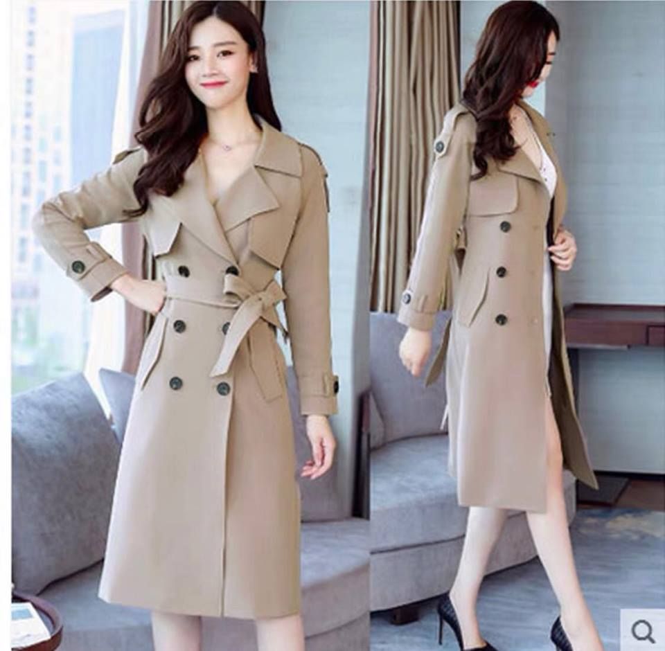 Phối đồ với áo khoác măng tô nữ