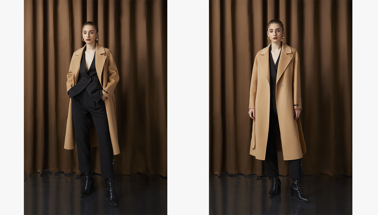 Phối đồ với áo măng tô nữ dài