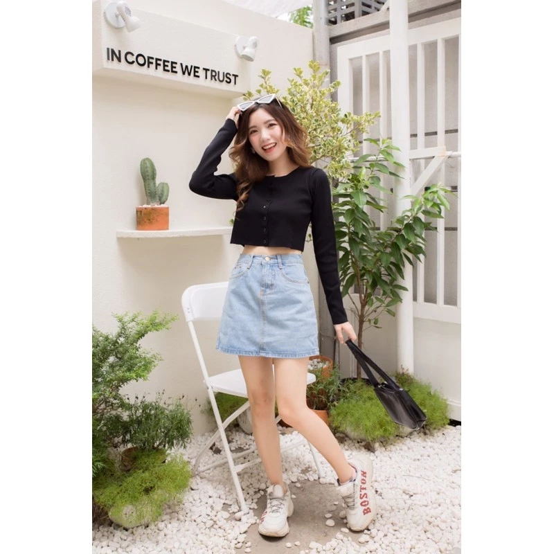 Áo Croptop Tay Dài Thun Tăm Cheapy 01 Cao Cấp Bền Đẹp 7 áo crop top dài tay