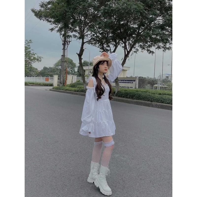 Đầm Hai Dây Snow Voan Tơ Cao Cấp, Thiết Kế Tinh Khôi 21 Phối đồ với đầm hai dây Snow