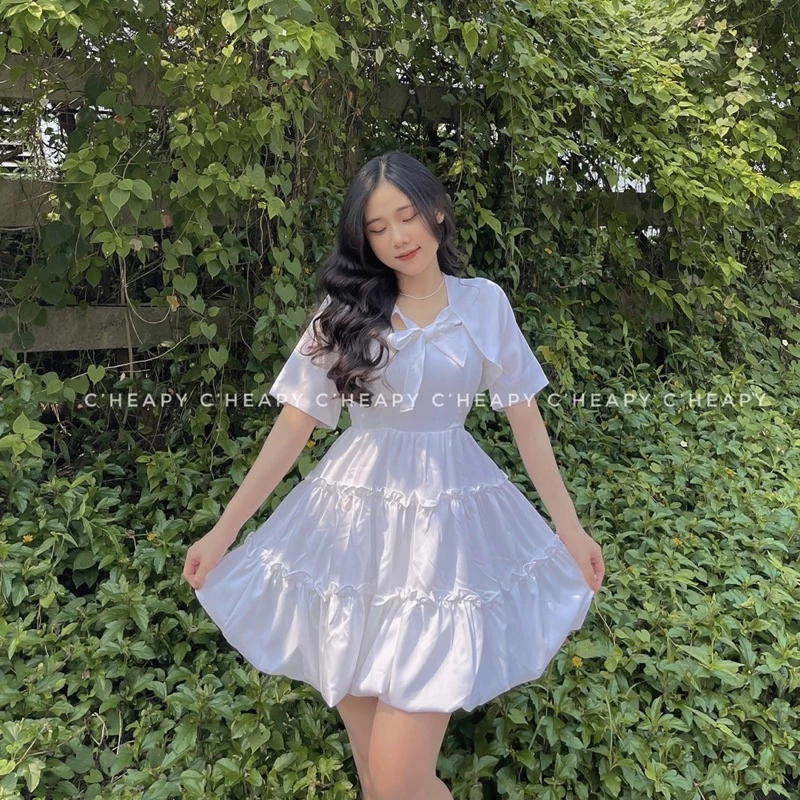Đầm Babydoll 2 Lớp Tay Phồng Cheapy Cao Cấp, Giá Tốt 15 đầm babydoll dài