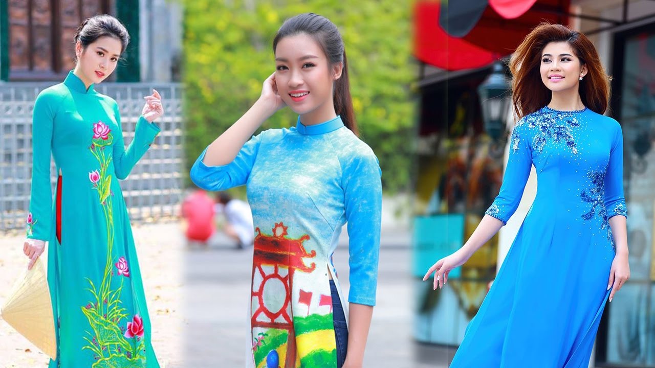 cách phối áo dài xanh ngọc ton sur ton