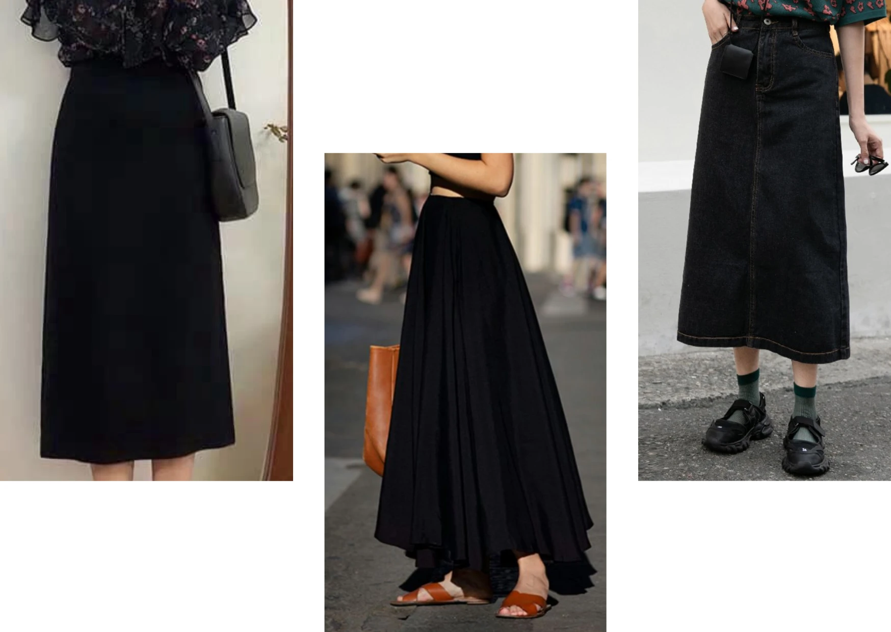 Bật Mí 10+ Cách Phối Đồ Với Chân Váy Đen Xòe Sành Điệu 3 Cách phối đồ với chân váy đen xòe và áo croptop