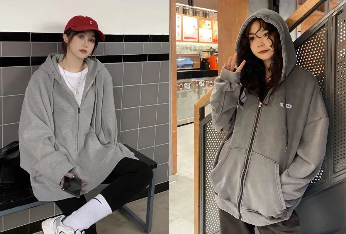 20+ Cách Phối Đồ Với Áo Hoodie Nữ Cực Chất Sành Điệu 7 Phối đồ với áo hoodie zip nữ