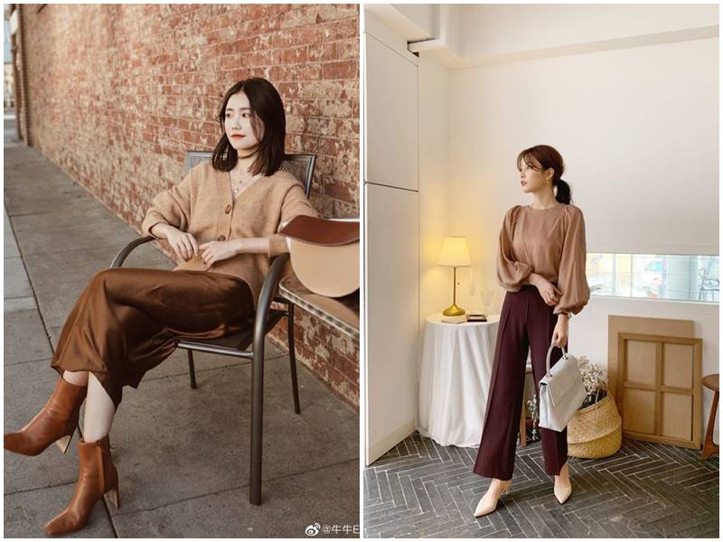 quần nâu áo xanh rêu