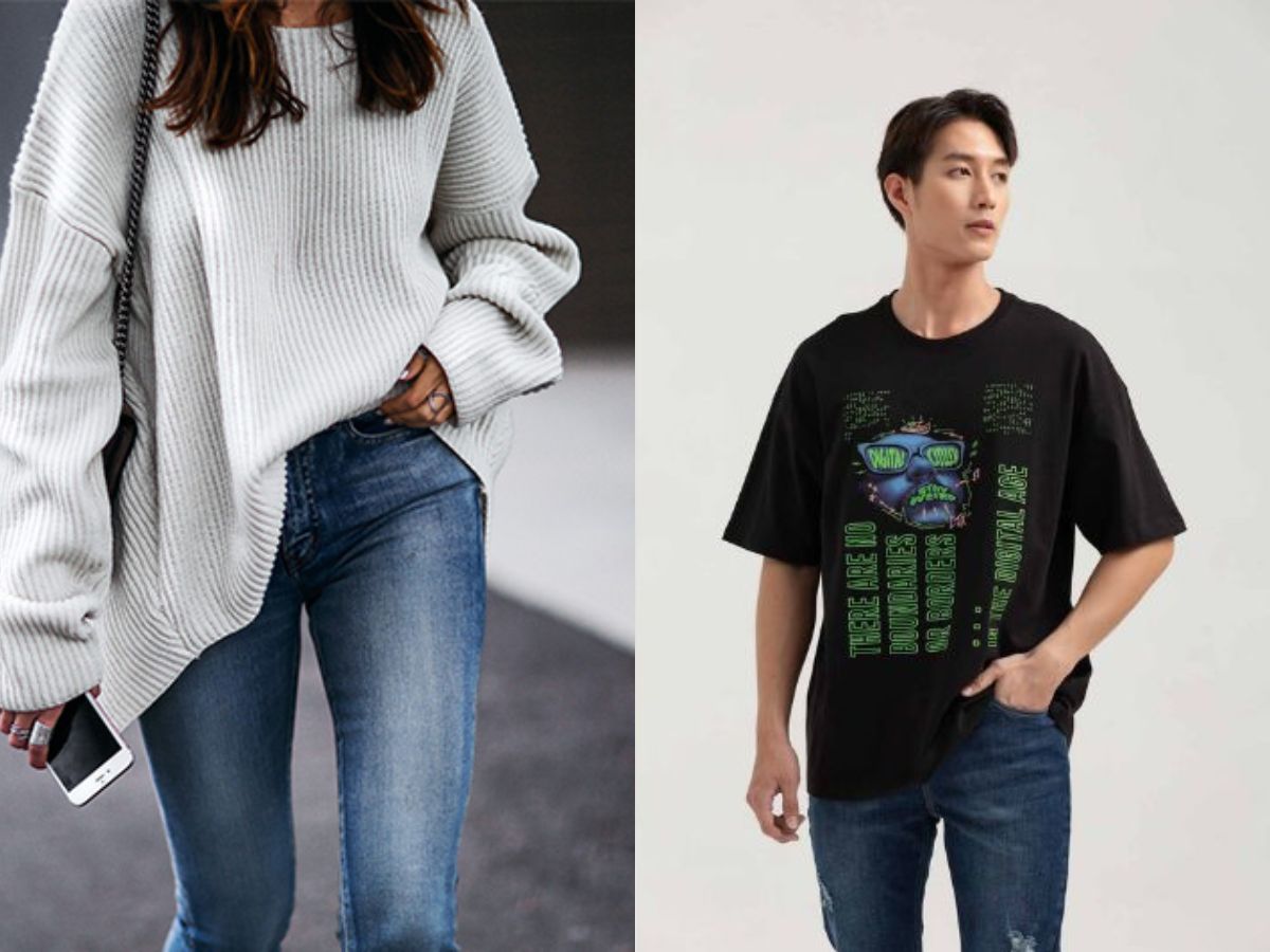 Phối đồ áo thun oversize