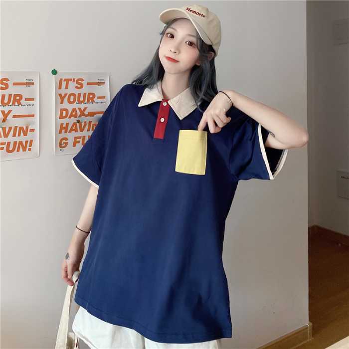 15+ Cách Phối Đồ Với Áo Polo Nữ Form Rộng Hack Dáng 2 Áo polo form rộng mặc với quần short