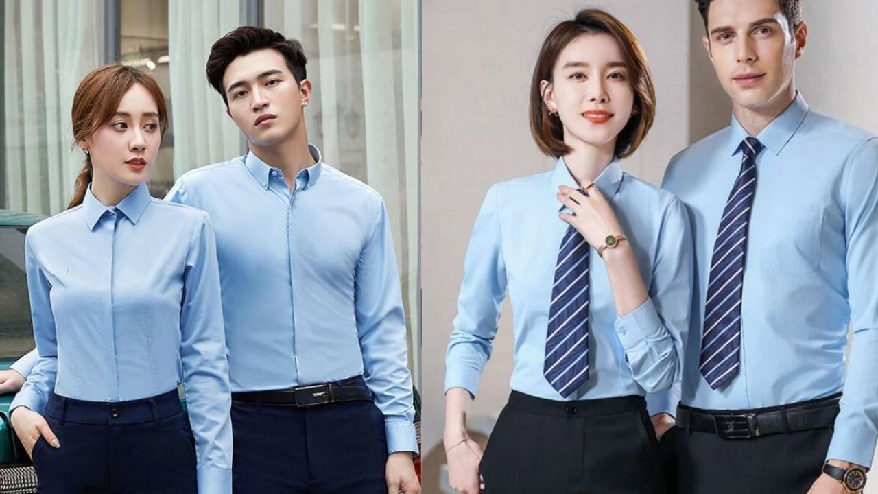 Áo sơ mi xanh dương mặc với quần màu gì cho thanh lịch