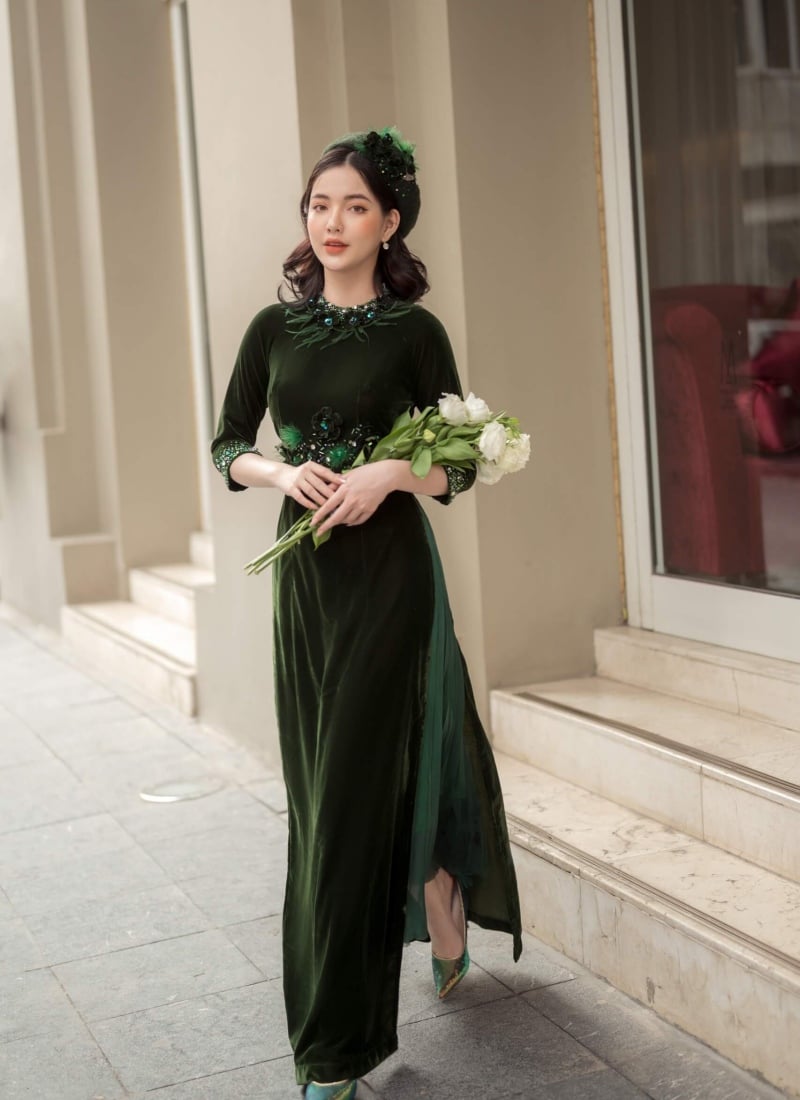 Cách che khuyết điểm khi mặc áo dài