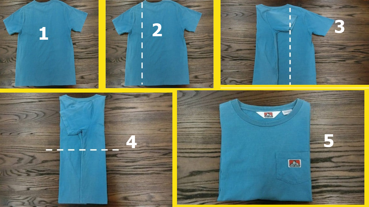 3 Cách Gấp Áo Thun Nhanh Gọn Không Nhăn Cho Tủ Đồ Ngăn Nắp 2 cách gấp áo thun nhanh gọn