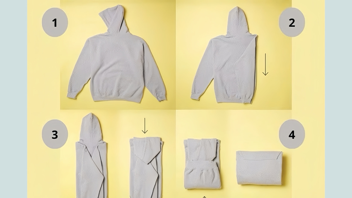 7 Cách Gấp Áo Khoác Gọn Gàng Cho Mọi Chuyến Đi 4 Cách gấp áo khoác phao