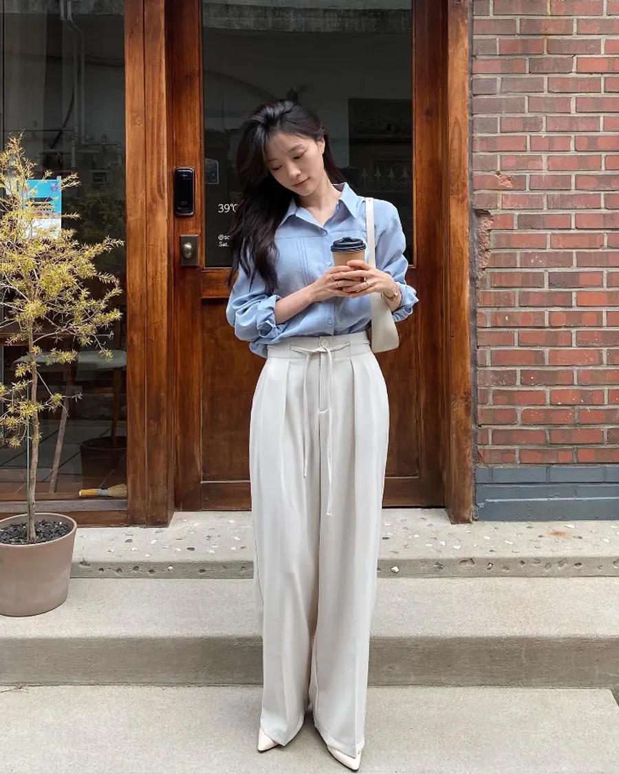 cách sơ vin áo sơ mi rộng nữ che bụng