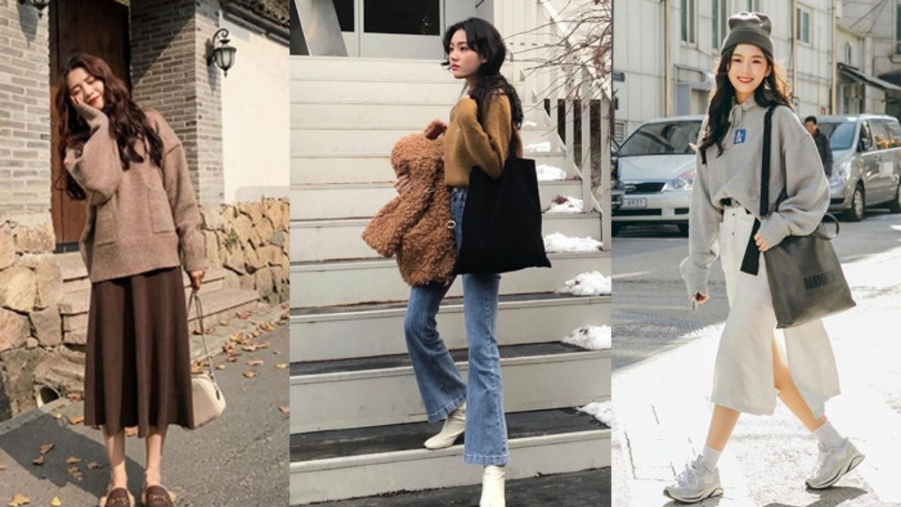 Phối đồ mùa đông cho nữ gầy thấp