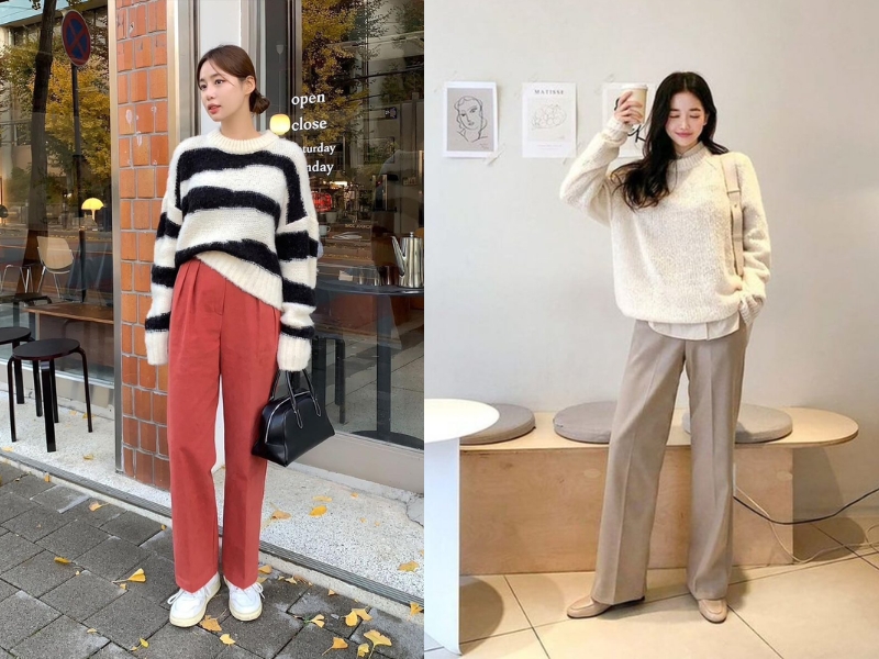 Cách Phối Đồ Dáng Rộng A-Z Không Lo Bị Nuốt Dáng 6 Cách phối đồ với áo len oversize