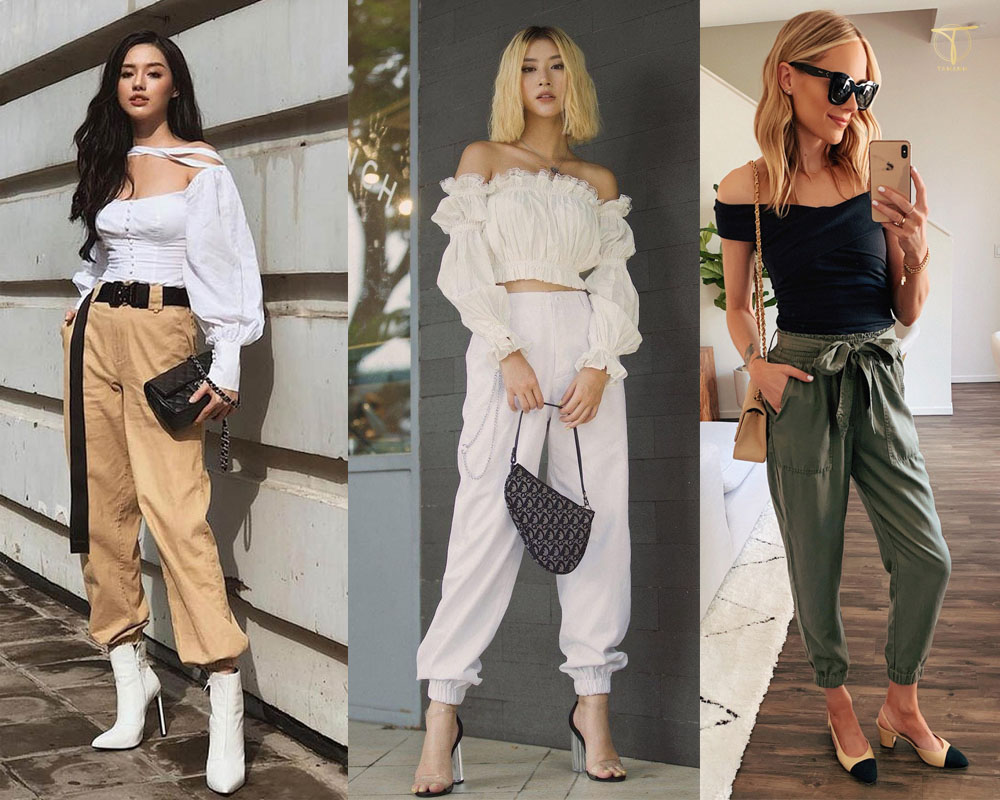 11+ Cách Phối Đồ Với Áo Trễ Vai Tay Dài Sành Điệu Hack Dáng 1 Phối đồ với áo trễ vai tay dài và quần ống rộng