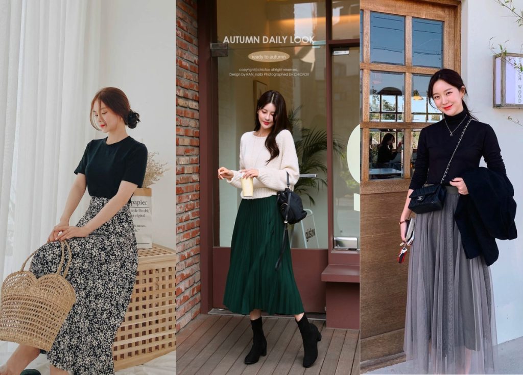 cach phoi do voi chan vay den xoe 4135