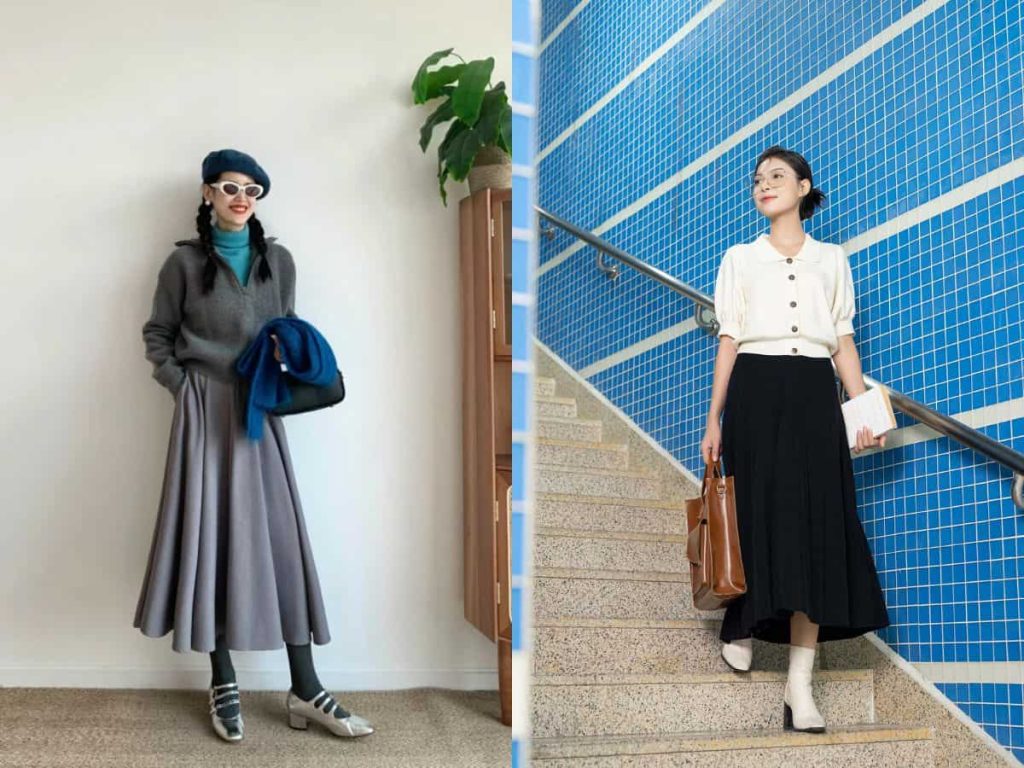 cach phoi do voi chan vay xoe dai mua dong 4147