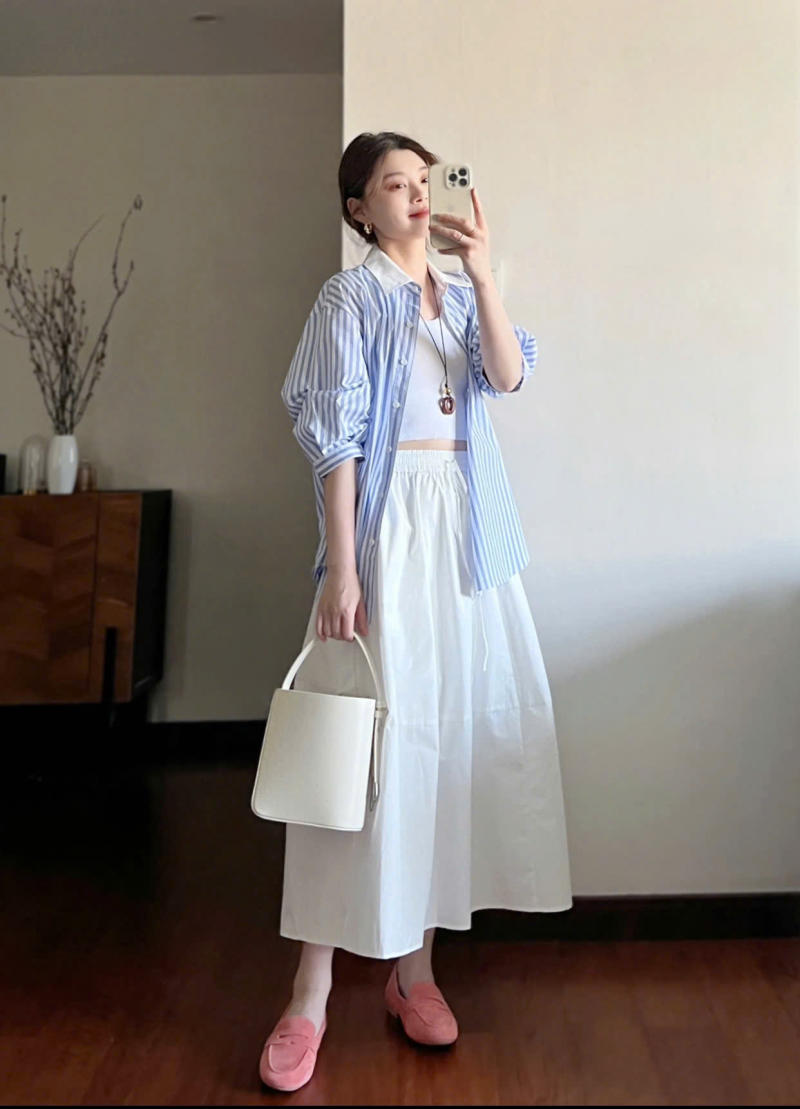 20+ Cách Phối Đồ Với Chân Váy Xòe Dài Trắng Hack Dáng 5 Cách phối đồ với chân váy xòe dài trắng đi biển