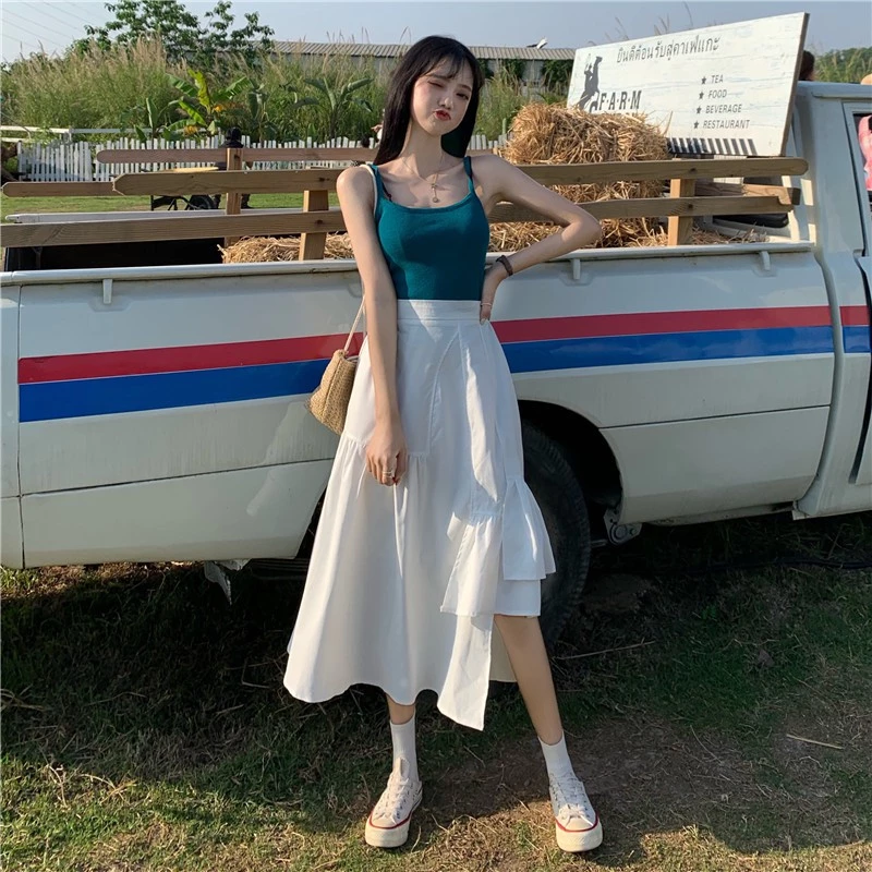 chân váy a dáng dài công sở