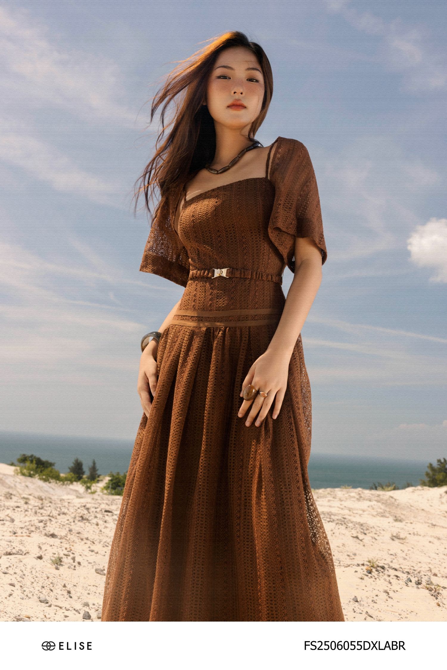 7+ Bí Quyết Phối Đồ Nâu Đất Bohemian Cực Chất 6 váy maxi bohemian nâu đất