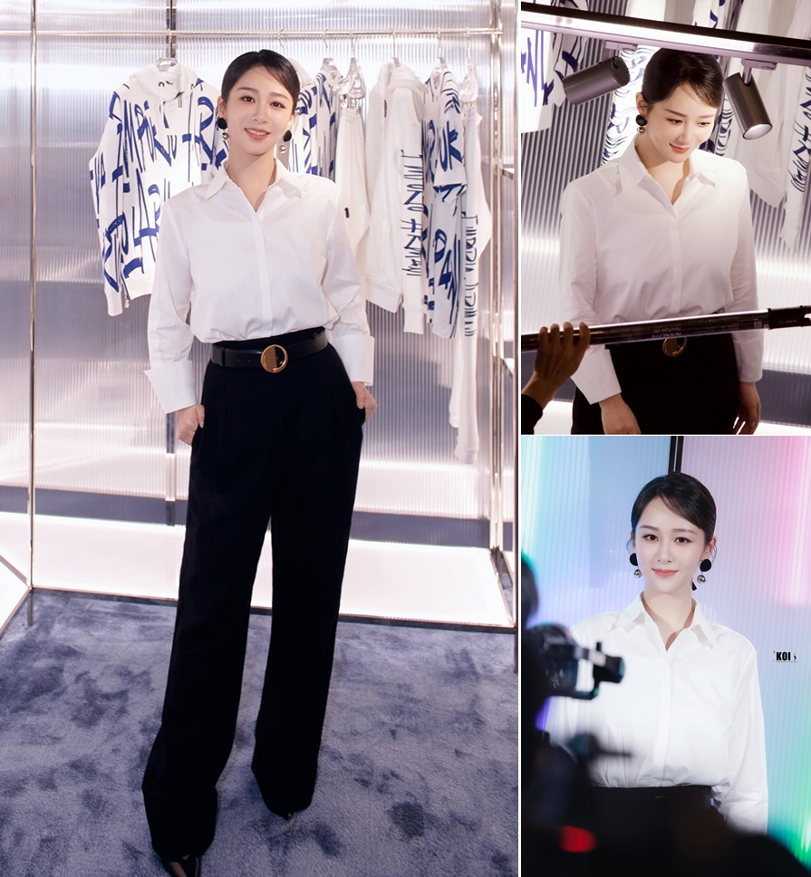 Phối đồ công sở với áo sơ mi trắng và quần âu