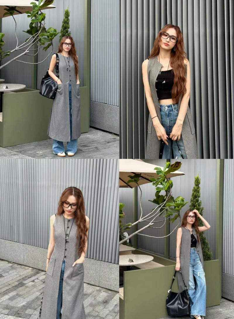 15+ Cách Phối Đồ Với Áo Khoác Gile Nữ Sành Điệu Hack Dáng 4 Phối đồ với áo khoác gile nữ dáng dài