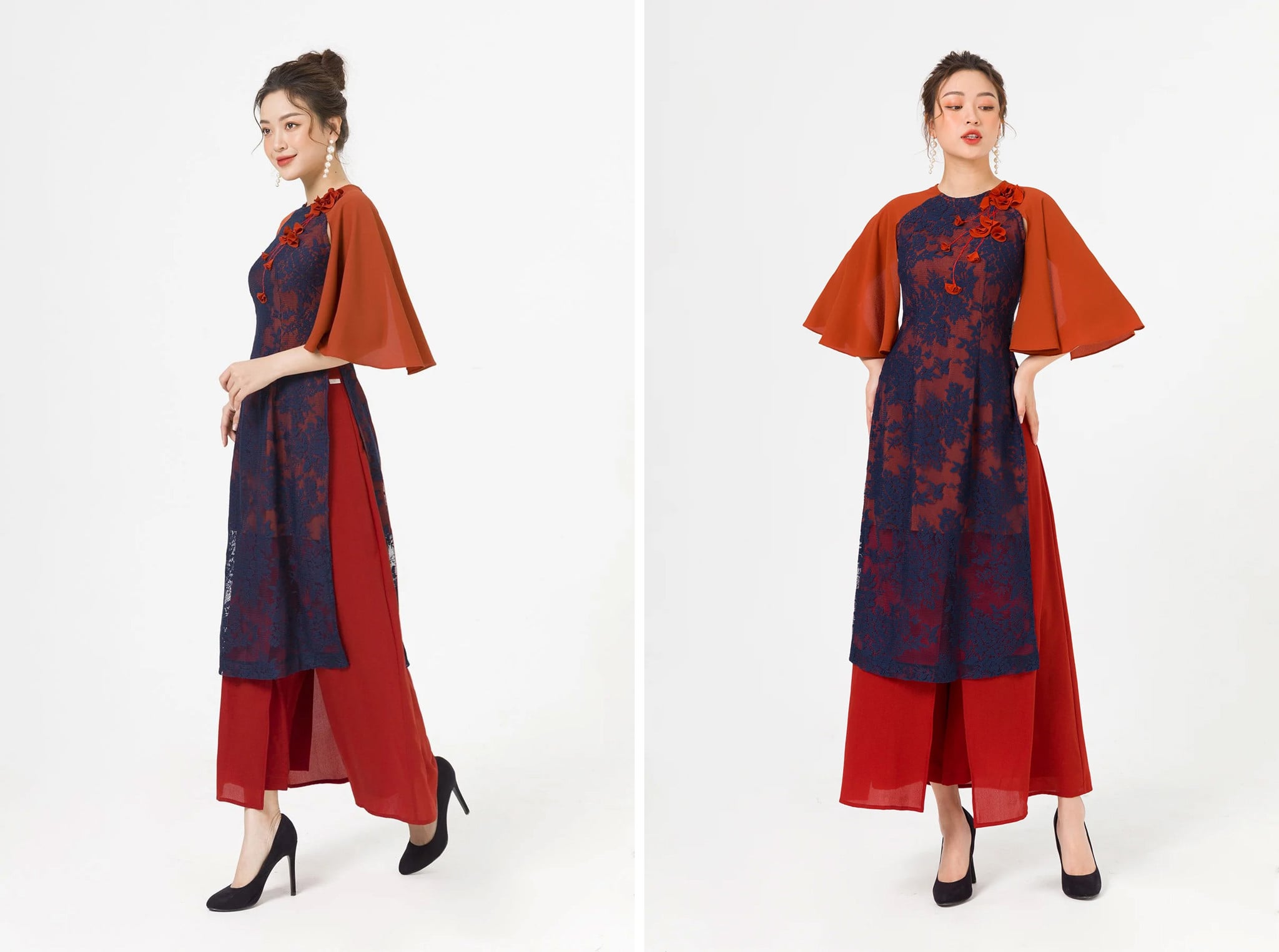 Da ngăm mặc áo dài màu gì? Bí quyết chọn màu tôn da nhất 4 Áo dài cách tân cho người da ngăm