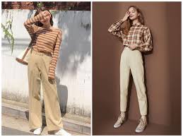 Quần Màu Be Phối Áo Màu Gì Nữ? 10+ Gợi Ý Thời Thượng 6 quần be phối áo hoạ tiết