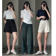 20+ Cách Phối Đồ Với Áo Polo Nữ Sành Điệu, Thanh Lịch 6 Phối áo polo nữ với quần short