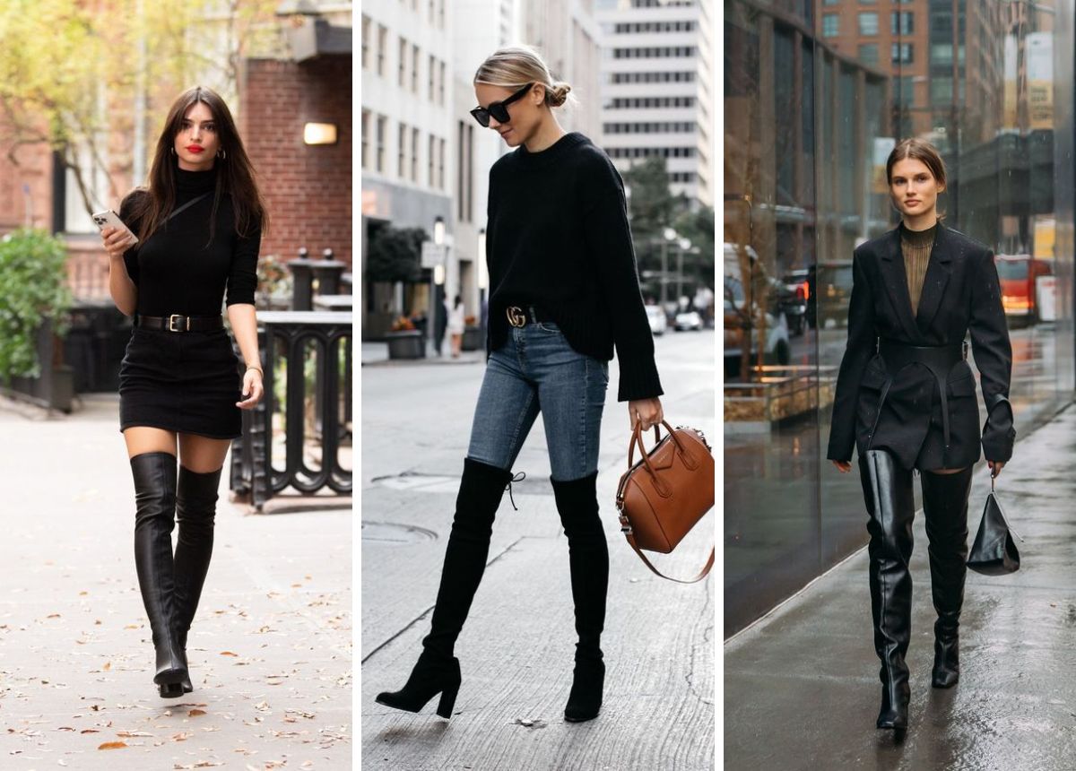 15+ Cách Phối Đồ Với Giày Boot Nữ Cổ Cao Sành Điệu 4 Phối đồ với boot cao qua gối