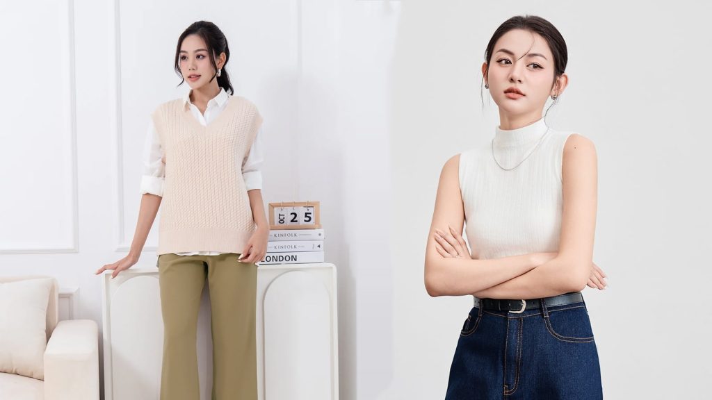 phoi ao gile voi ao thun 2176