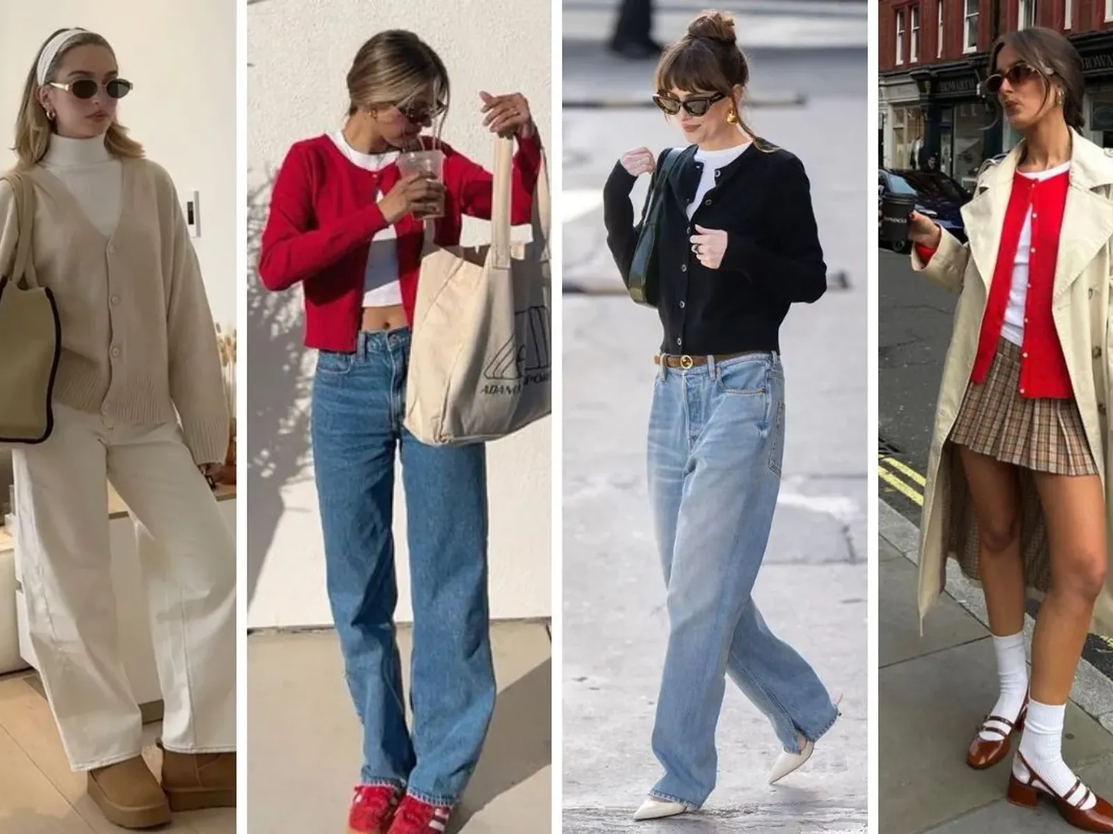 20+ Cách Phối Áo Cardigan Nữ Hack Dáng Sành Điệu 3 Mặc áo cardigan với váy liền