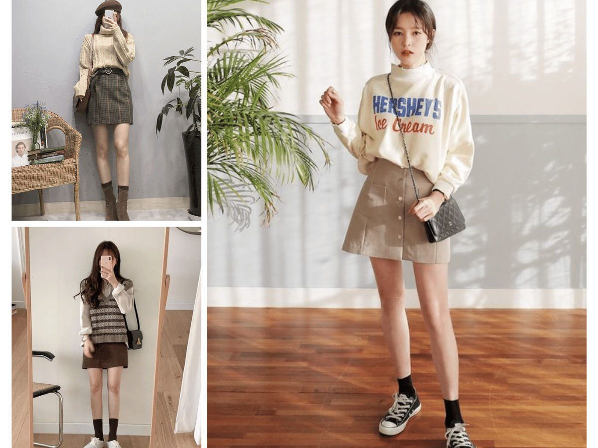 12+ Cách Phối Đồ Với Chân Váy Màu Be Thanh Lịch, Sành Điệu 6 Phối đồ với chân váy chữ A màu be
