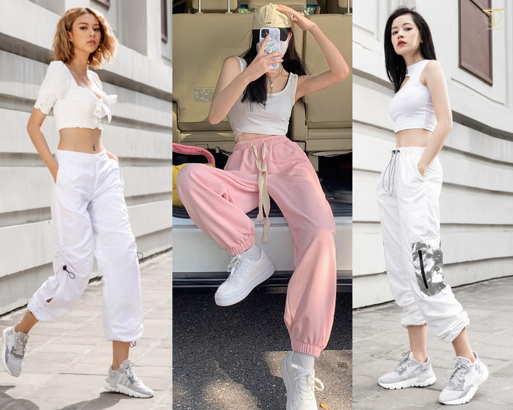 10+ Cách Phối Đồ Với Quần Jogger Nữ Biến Hóa Mọi Phong Cách 3 Quần jogger áo croptop