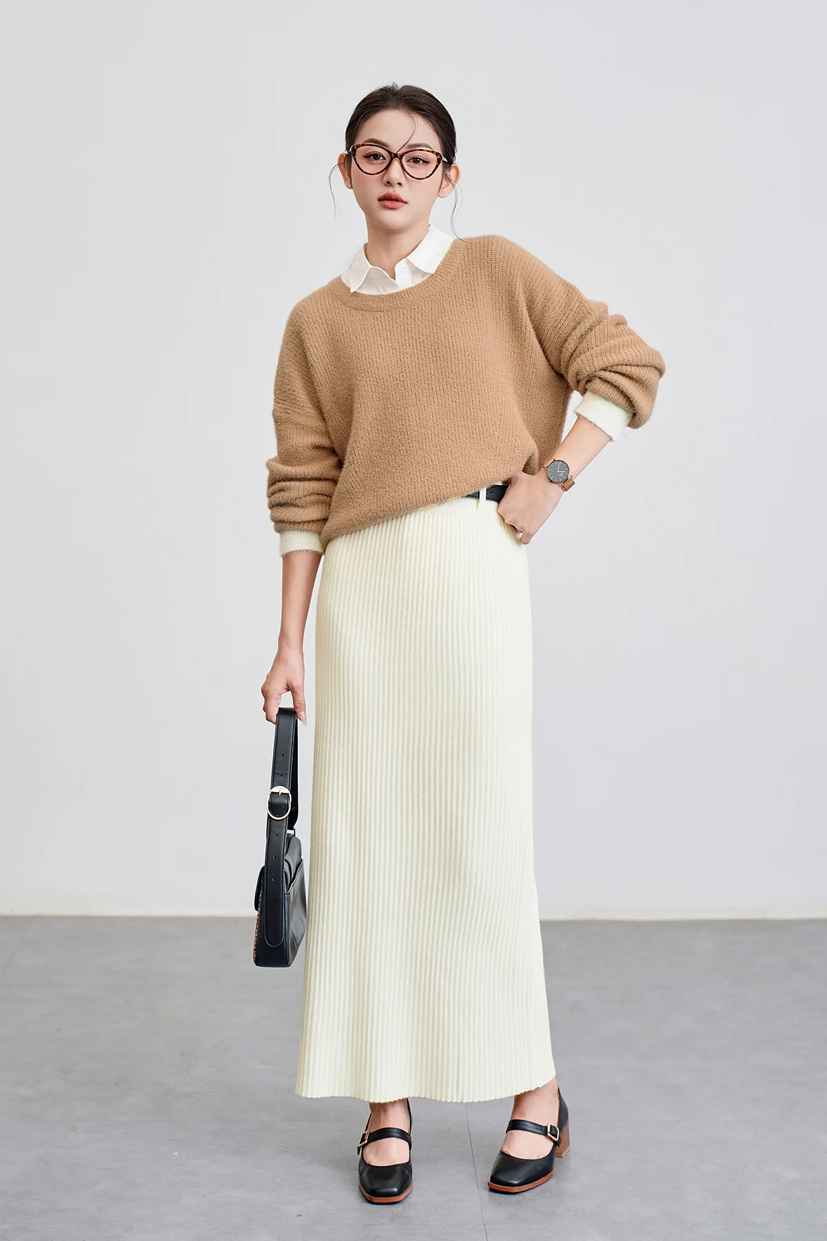 20+ Cách Phối Đồ Với Chân Váy Xòe Dài Trắng Hack Dáng 6 Phối chân váy trắng dài mùa thu