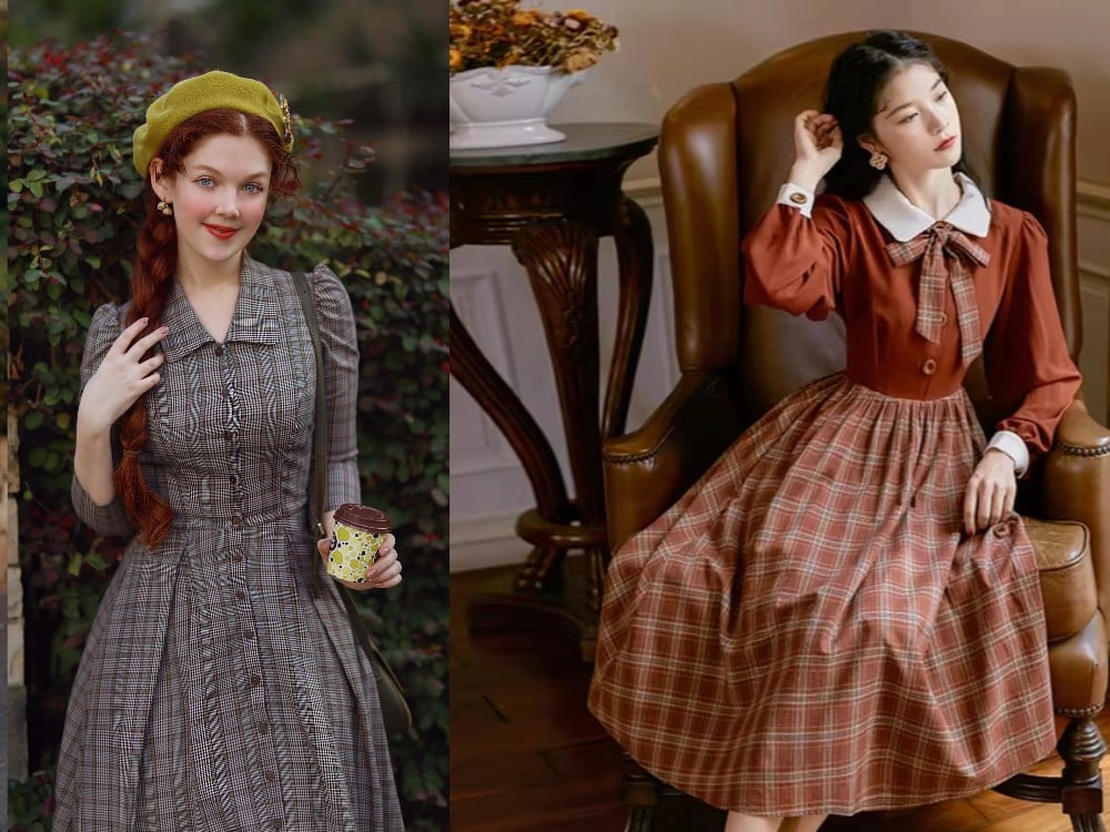 phong cach vintage nu 2262