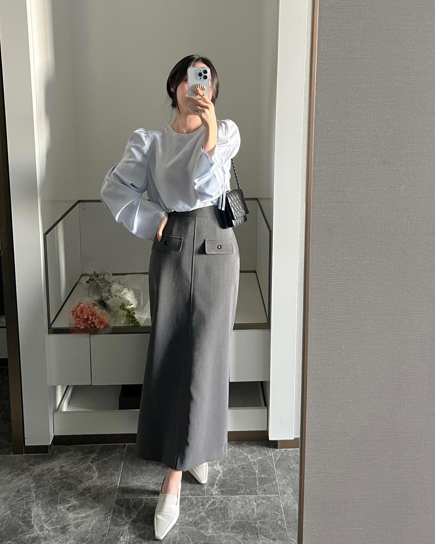 15+ Cách Phối Đồ Với Chân Váy Dài Đi Tiệc Sang Trọng 3 Phối đồ với chân váy dài đi tiệc kiểu tiểu thư