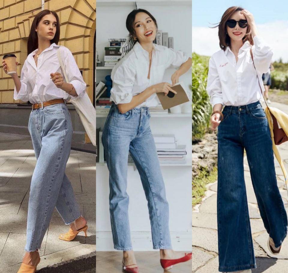 Phối phụ kiện với quần jean áo sơ mi