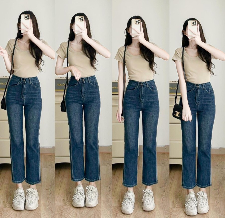 quan jean ong suong nu mac voi ao gi 2327