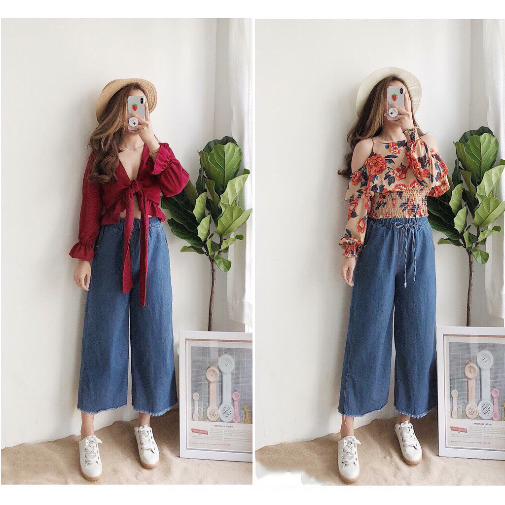 quần jean ống suông mặc đi tiệc