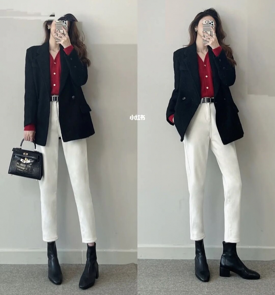 Cách phối quần jean trắng nữ với áo sơ mi