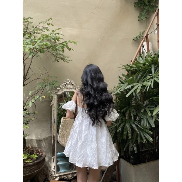 Áo babydoll trễ vai