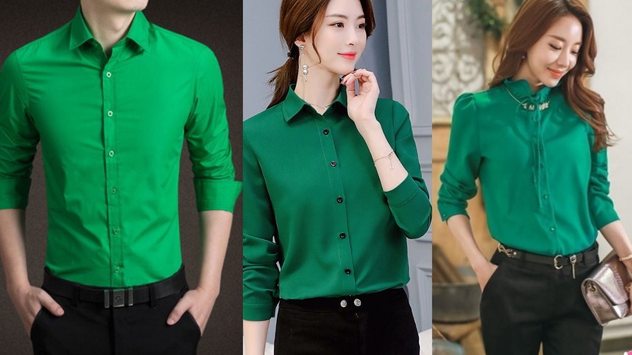 áo xanh lá mặc với quần màu gì nữ