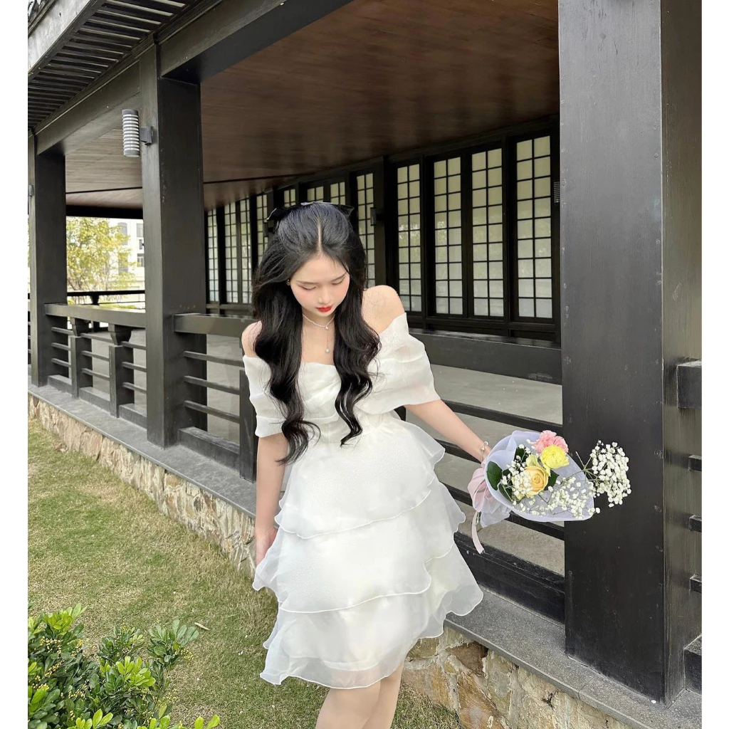 Đầm Công Chúa Trễ Vai Voan Lưới 3 Lớp Cao Cấp, Tinh Khôi 4 Đầm Công Chúa Trễ Vai Voan Lưới 3 Lớp Cao Cấp, Tinh Khôi - Ảnh 4