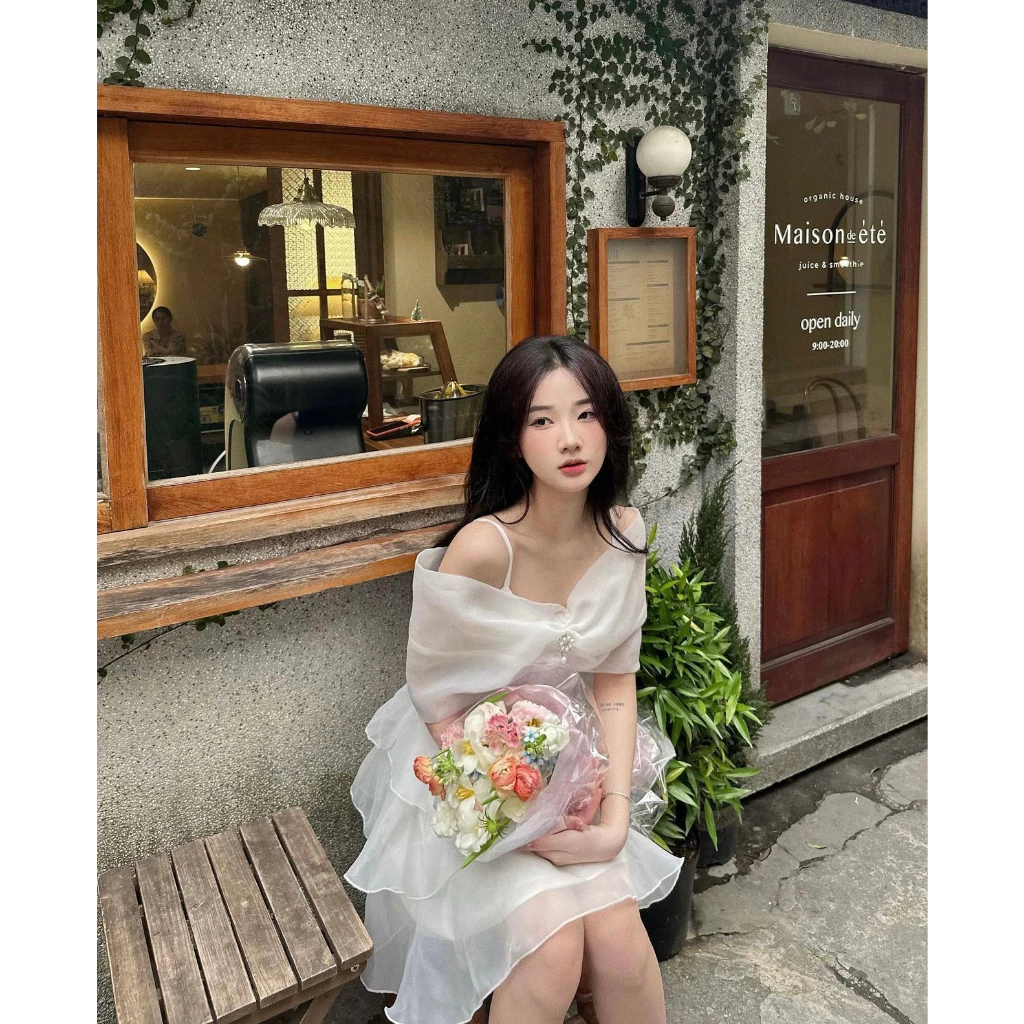 Đầm Công Chúa Trễ Vai Voan Lưới 3 Lớp Cao Cấp, Tinh Khôi 7 Đầm Công Chúa Trễ Vai Voan Lưới 3 Lớp Cao Cấp, Tinh Khôi - Ảnh 7