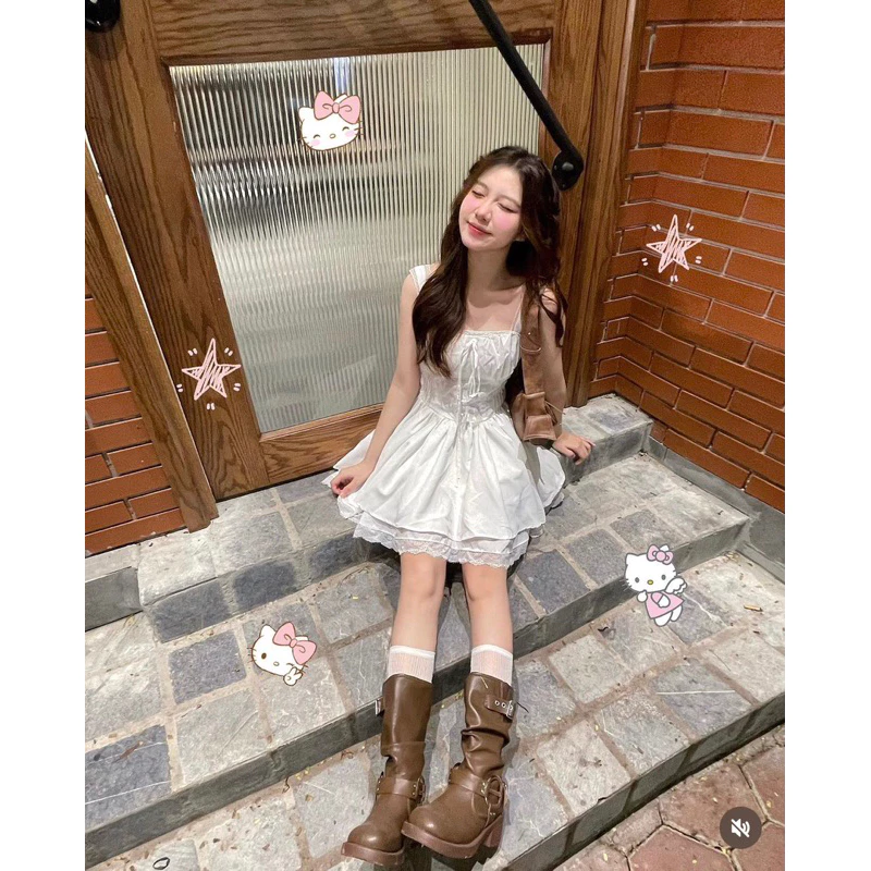 Đầm Hai Dây Lụa La Rose Cao Cấp, 3 Màu Thời Thượng 4 Đầm Hai Dây Lụa La Rose Cao Cấp, 3 Màu Thời Thượng - Ảnh 4