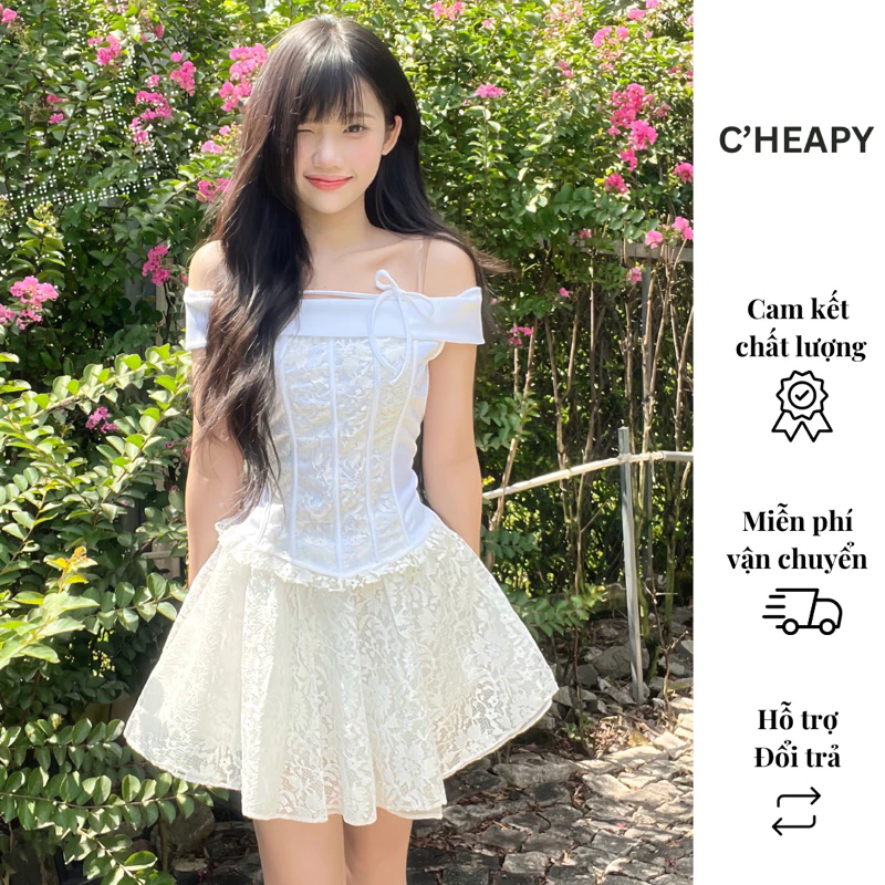 Set Áo Váy Viền Ren OLIVIA Cao Cấp, Chất Lượng Số 1 12 Set áo váy viền ren OLIVIA thiết kế thanh lịch